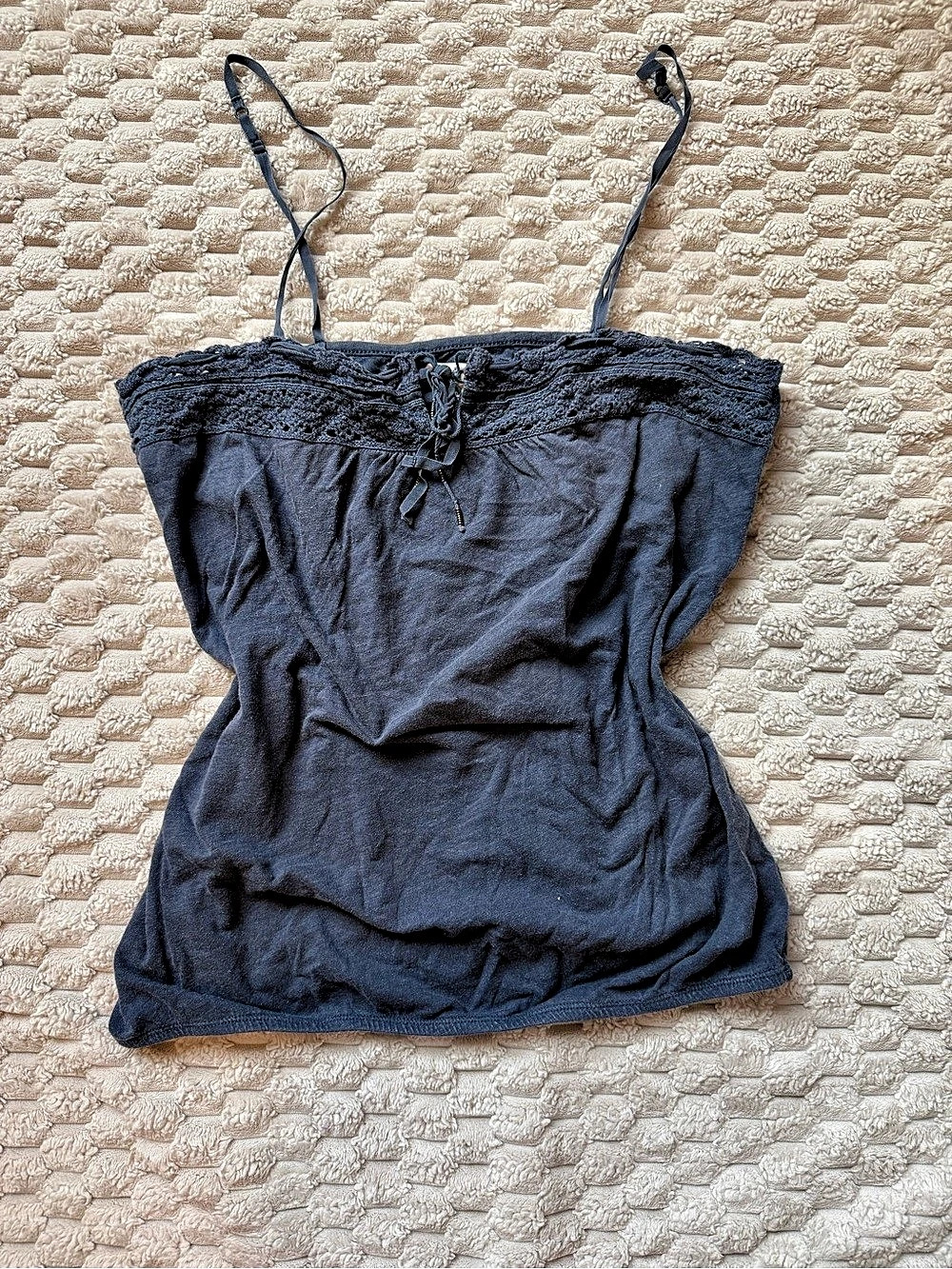 Vintage American Eagle Outfitters Blue Lace-Trim Camisole Size Medium NWT